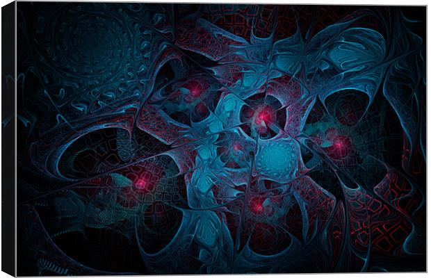 Fractal Jewels Canvas Print by Ann Garrett