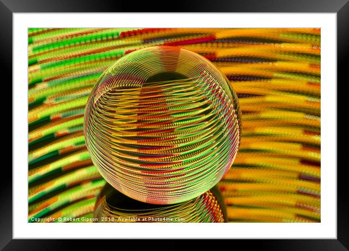 Abstract art Round and round we go. Framed Mounted Print by Robert Gipson