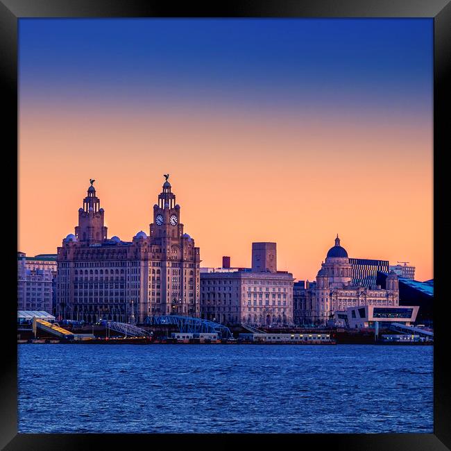 LIVERPOOL CITYSCAPE Framed Print by Kevin Elias