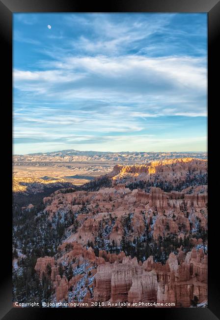 Moonrise Bryce Canyon Framed Print by jonathan nguyen