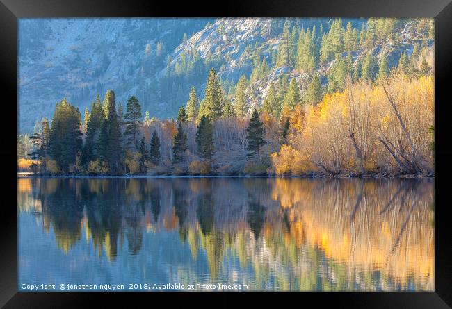 The Autumn Scene Framed Print by jonathan nguyen