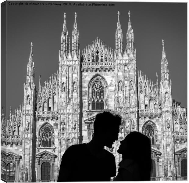 Young love in Milan Canvas Print by Alexandre Rotenberg