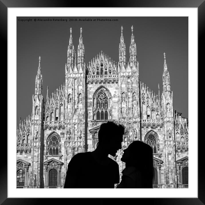 Young love in Milan Framed Mounted Print by Alexandre Rotenberg