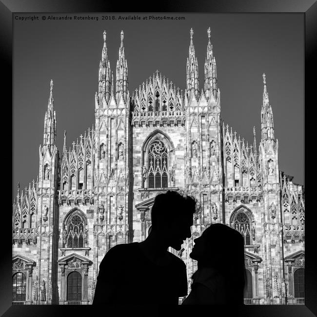 Young love in Milan Framed Print by Alexandre Rotenberg