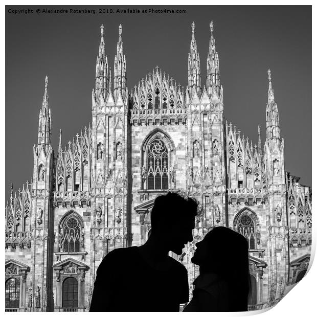 Young love in Milan Print by Alexandre Rotenberg