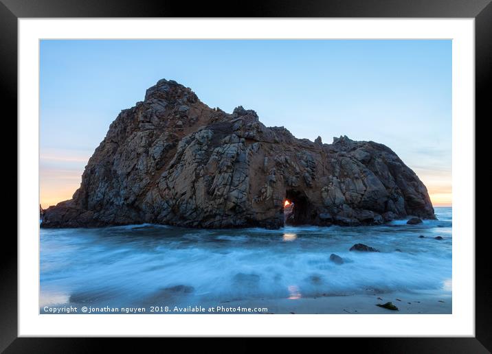 The Arch Rock Framed Mounted Print by jonathan nguyen