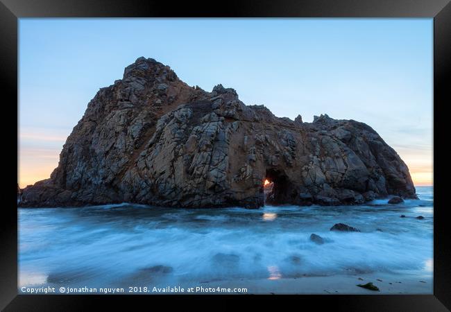 The Arch Rock Framed Print by jonathan nguyen