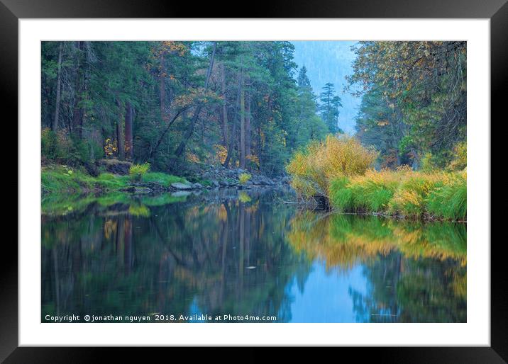 Yosemite In Autumn Framed Mounted Print by jonathan nguyen