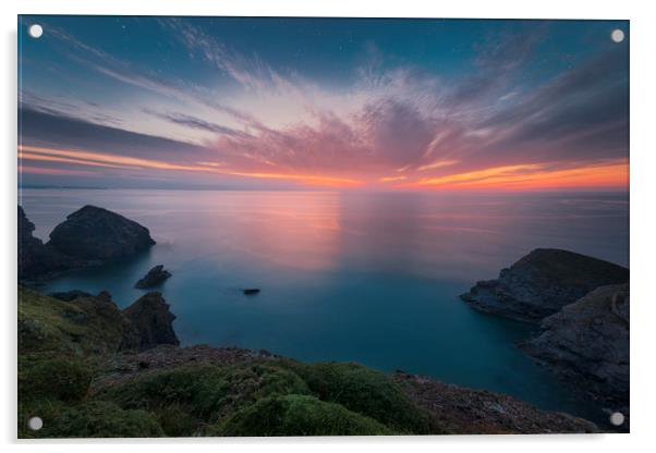 Cornish Coast Acrylic by Andy Evans