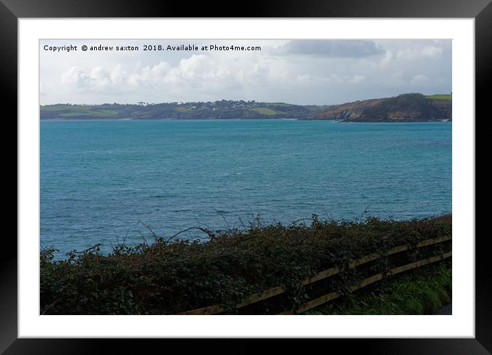 FALMOUTH BAY Framed Mounted Print by andrew saxton