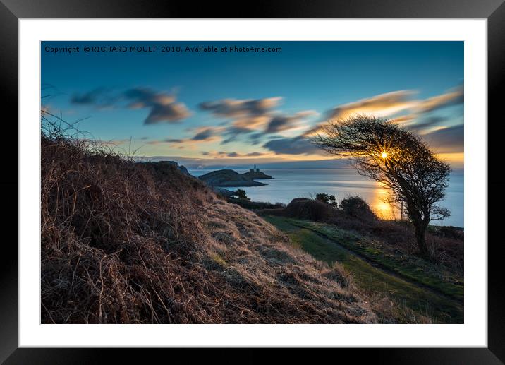Winter Sunrise At Mumbles Framed Mounted Print by RICHARD MOULT