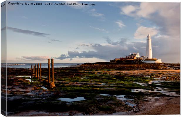 Yet another daybreak at St Mary's Island Canvas Print by Jim Jones