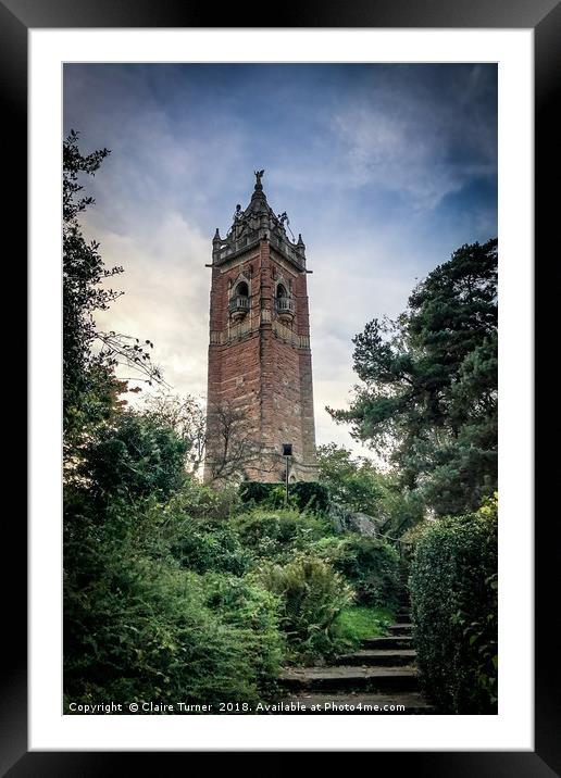 Cabot tower at dusk Framed Mounted Print by Claire Turner
