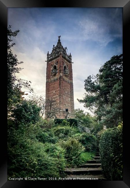 Cabot tower at dusk Framed Print by Claire Turner