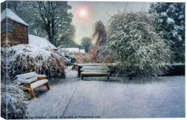 Snowy Park Canvas Print by Ian Mitchell