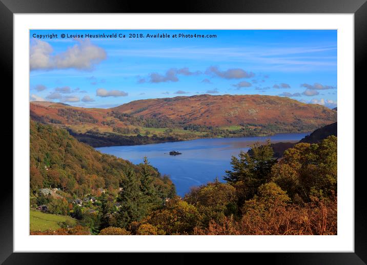 Ullswater and Glenridding, Lake District, Cumbria Framed Mounted Print by Louise Heusinkveld