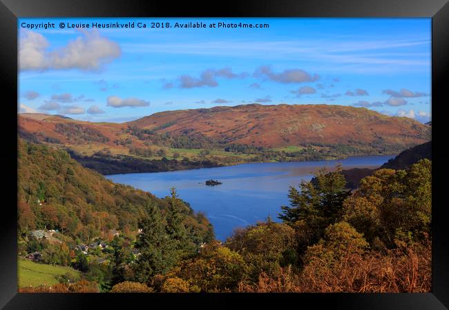 Ullswater and Glenridding, Lake District, Cumbria Framed Print by Louise Heusinkveld