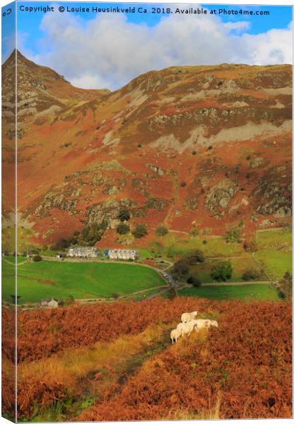 Glenridding and The Rake, Lake District Canvas Print by Louise Heusinkveld