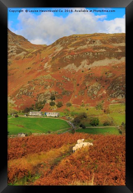 Glenridding and The Rake, Lake District Framed Print by Louise Heusinkveld