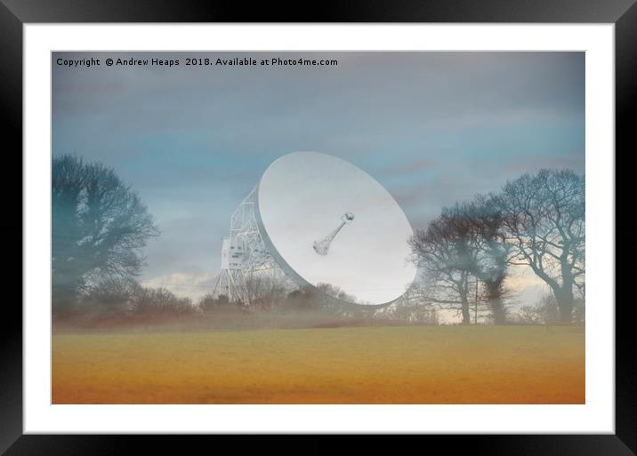 Jodrell Bank Telescope Framed Mounted Print by Andrew Heaps