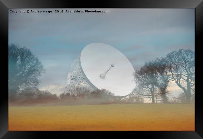 Jodrell Bank Telescope Framed Print by Andrew Heaps