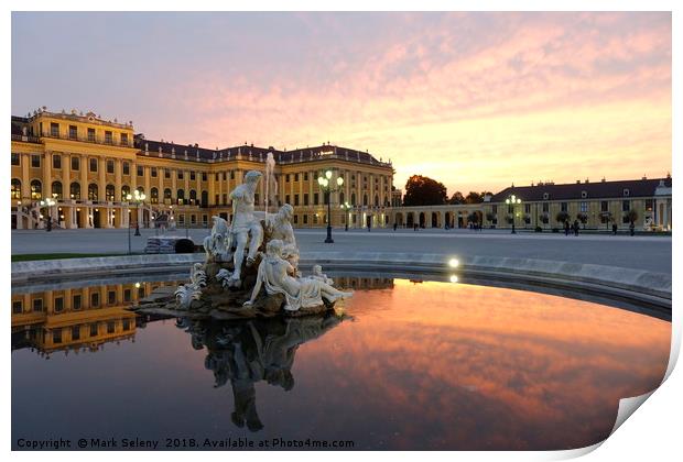  Shonnbrunn Palace at Sunset                       Print by Mark Seleny