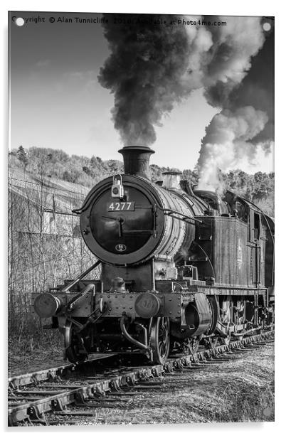 Steam train Acrylic by Alan Tunnicliffe