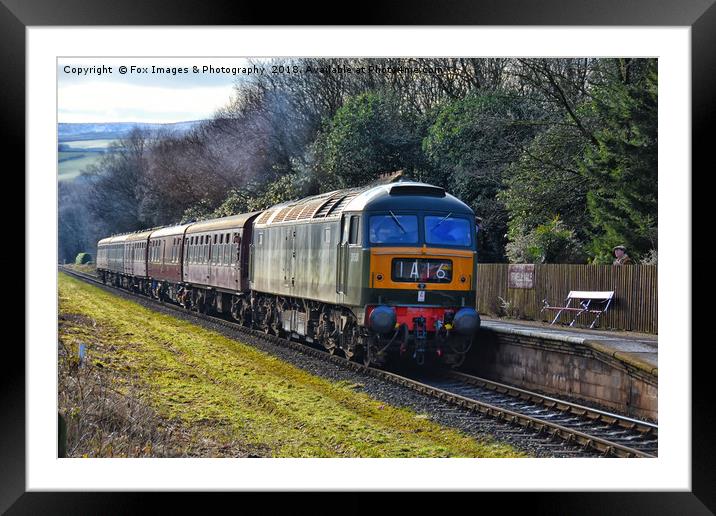 D1501 train at irwell vale Framed Mounted Print by Derrick Fox Lomax