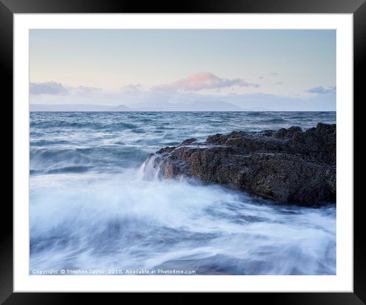 Dunure Beach Framed Mounted Print by Stephen Taylor