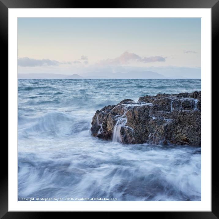 Dunure Beach Framed Mounted Print by Stephen Taylor