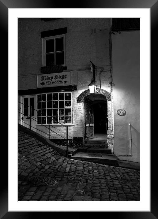 Abbey steps tearooms Framed Mounted Print by David Morton