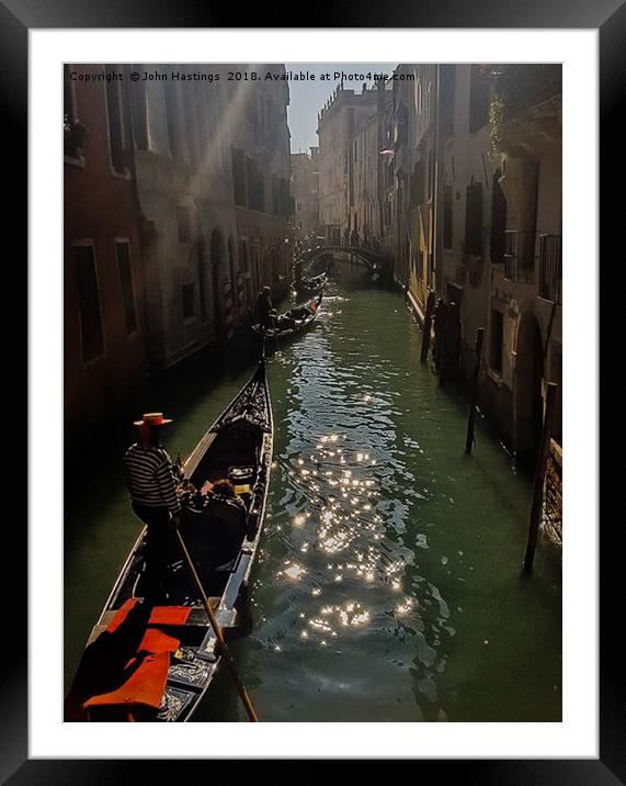 Illuminating Venice Framed Mounted Print by John Hastings