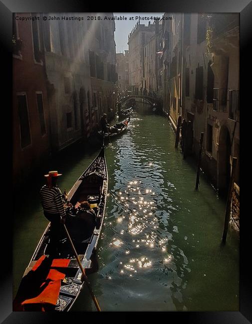 Illuminating Venice Framed Print by John Hastings