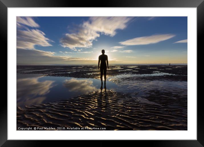 Iron Man At Crosby Beach Framed Mounted Print by Paul Madden