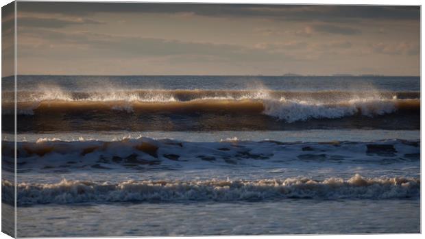 Surf at Rhossili Bay Canvas Print by Leighton Collins