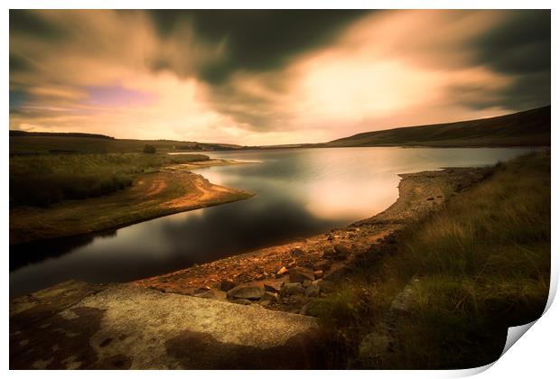 BE0013S - Withens Clough Reservoir - Standard Print by Robin Cunningham