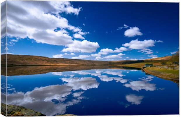 BE0018S - Withens Clough Reservoir - Standard  Canvas Print by Robin Cunningham