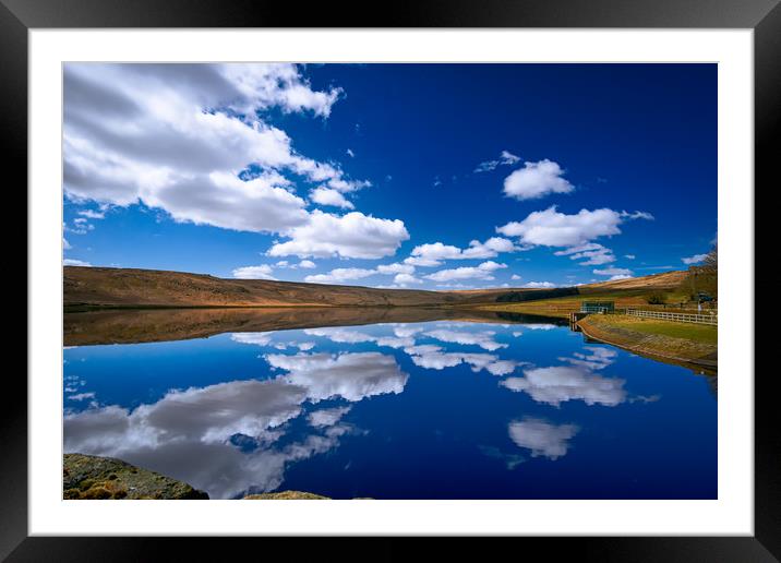 BE0018S - Withens Clough Reservoir - Standard  Framed Mounted Print by Robin Cunningham