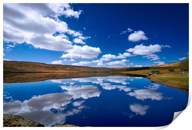 BE0018S - Withens Clough Reservoir - Standard  Print by Robin Cunningham
