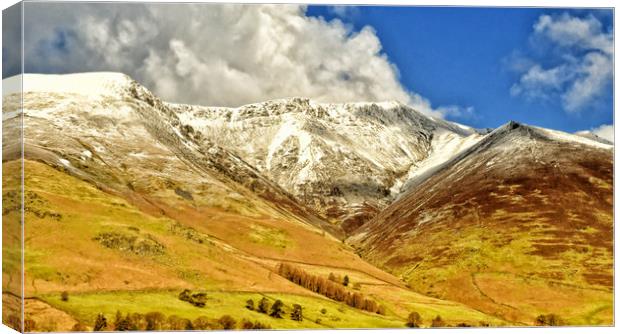Snow Covered Mountain Canvas Print by Paul Want