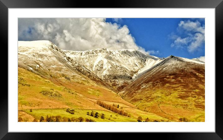Snow Covered Mountain Framed Mounted Print by Paul Want