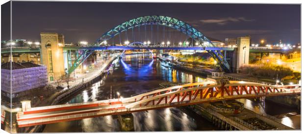 River Tyne Bridges Canvas Print by Naylor's Photography