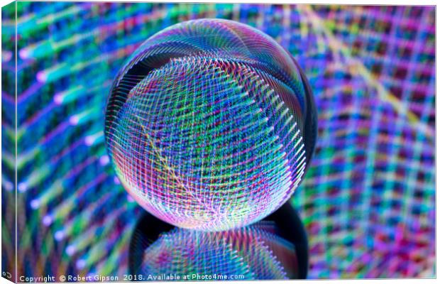 Abstract art Magic lights in the glass ball Canvas Print by Robert Gipson
