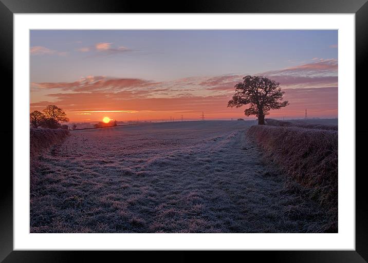 Frosty Sunrise Framed Mounted Print by Pete Hemington