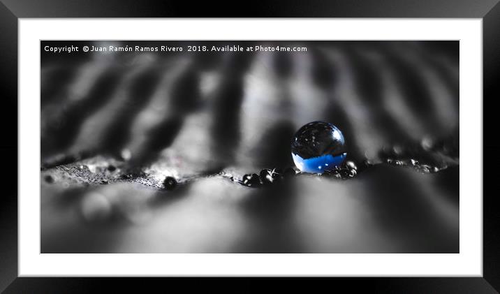 Blue crystal ball Framed Mounted Print by Juan Ramón Ramos Rivero