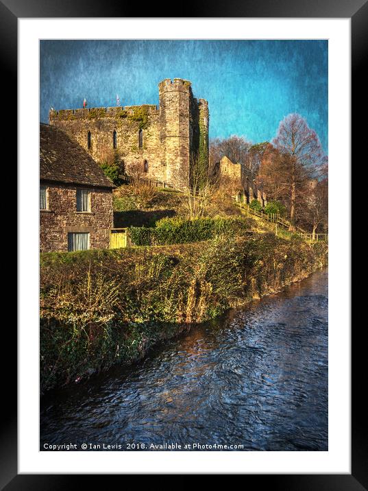 The Castle At Brecon Framed Mounted Print by Ian Lewis