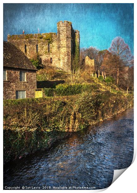 The Castle At Brecon Print by Ian Lewis