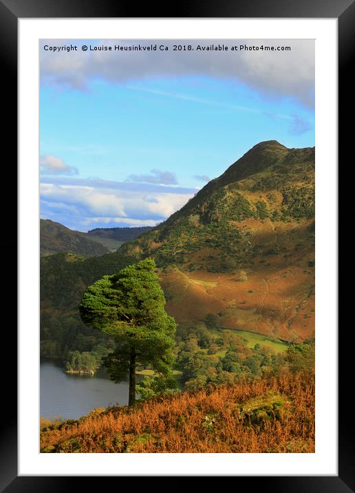 Brik Fell and Silver Crag from Keldas, Lake Distri Framed Mounted Print by Louise Heusinkveld
