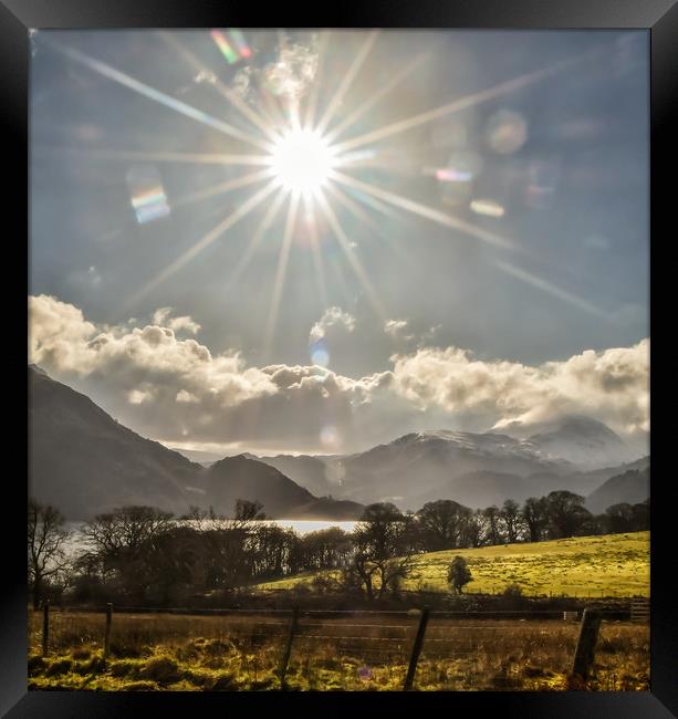 Sun over Ullswater Framed Print by Paul Want