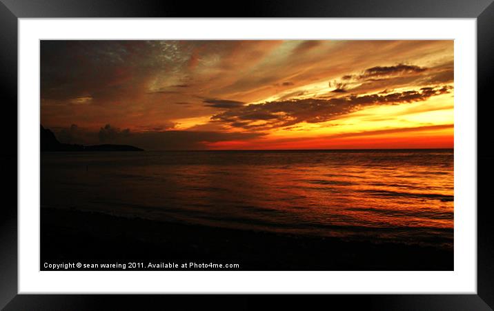Evening sun Framed Mounted Print by Sean Wareing